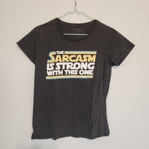 Star Wars Black Short Sleeve Graphic Tee with Crew Neck